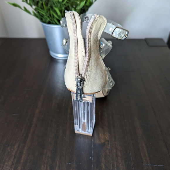 Strappy Rhinestone Block Heel - Picture 3 of 8